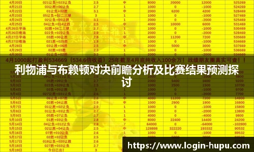 利物浦与布赖顿对决前瞻分析及比赛结果预测探讨